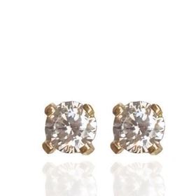 Foto de 9K30-717 - PENDIENTES CIRCONITA GARRAS 4MM 9K**